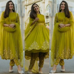 Anarkali Suit In Green Color Full Stitched and Trendy